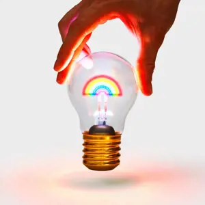 Suck UK Cordless Rainbow Rechargeable Lightbulb